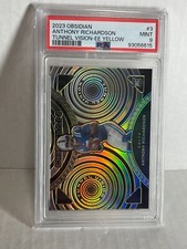 ANTHONY RICHARDSON PSA 9 2023 OBSIDIAN 3 ROOKIE TUNNEL VISION ETCH YELLOW /25 RC