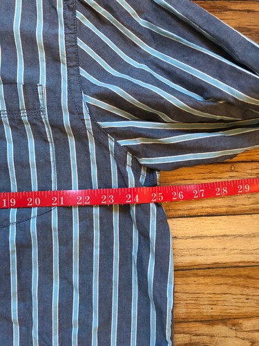 Wrangler Herren XL Button Down Langarm Gestreiftes Hemd Extra Large Hemd - Bild 9 von 9