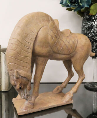 Ebros Frank Lloyd Wright Tang Dynasty Tomb Standing Horse Statue 15.5''L Figurine