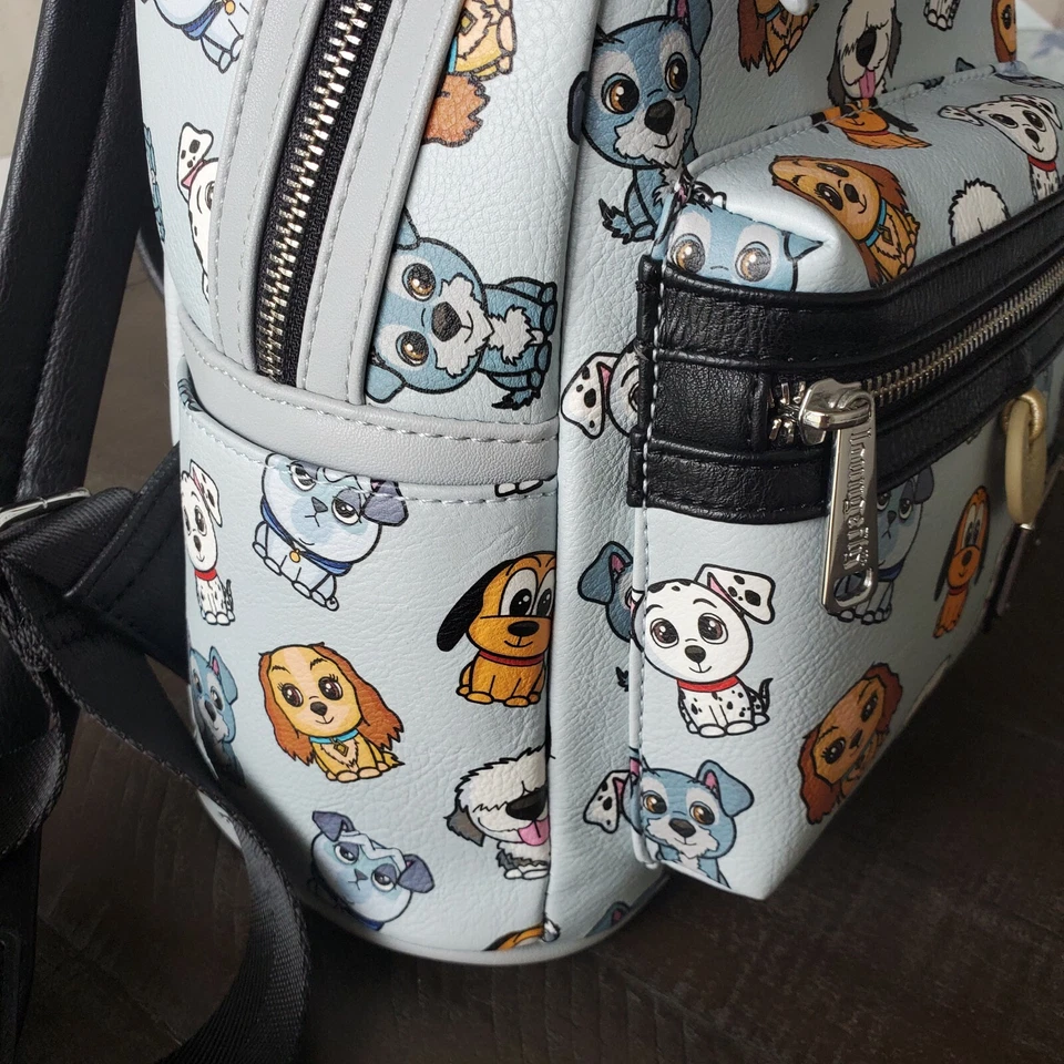 Disney Parks Loungefly Disney Dogs Puppy Mini Backpack Grey - Rare - Image 4 of 4