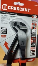 Crescent 10'' Z2 Straight Jaw Tongue And Groove Dual Material Pliers