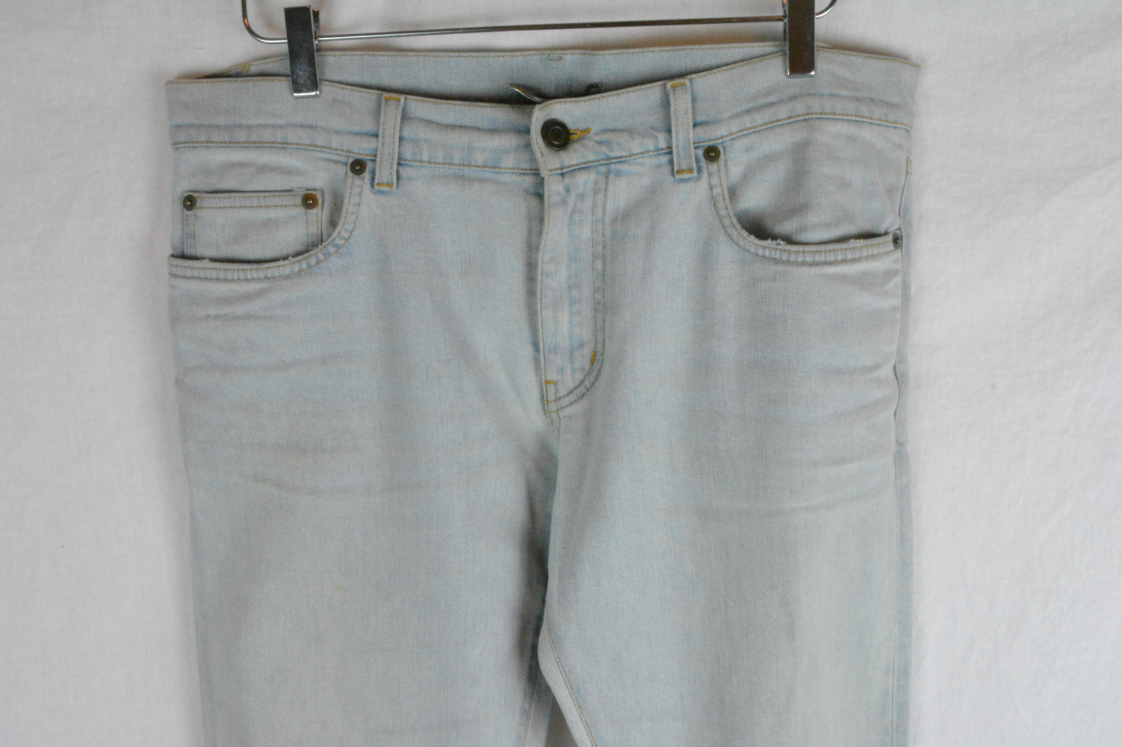 Jeans Saint Laurent Paris D02 taglio skinny 34 32 33 Hedi Slimane lavaggio chiaro