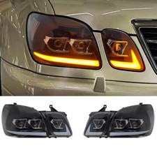 For 1998-04 05 06 2007 Lexus LX470 Pair LED DRL Projector Headlights Assemblies