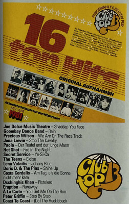 Musik-Kassette 16 TOP HITS 1981 Paola,The Teens,Eruption,Lena Valaitis,P.Griffin