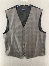 Vintage Chaps Ralph Lauren Vest Mens Large Houndstooth USA Made