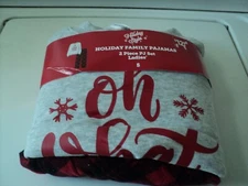 Holiday Style Family Pajamas Ladies "Oh What Fun" Buffalo Check Soft Size Small