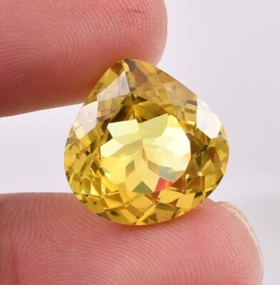 18.10 Ct 100% Natural 17 x 16 MM Lemon Yellow Sapphire Gemstone (GIT Certified)