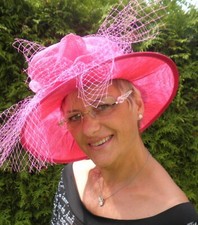 Damen Hut elegant Anlasshut Farbauswahl Hochzeit Ascot Fest Damenhüte Strohhüte