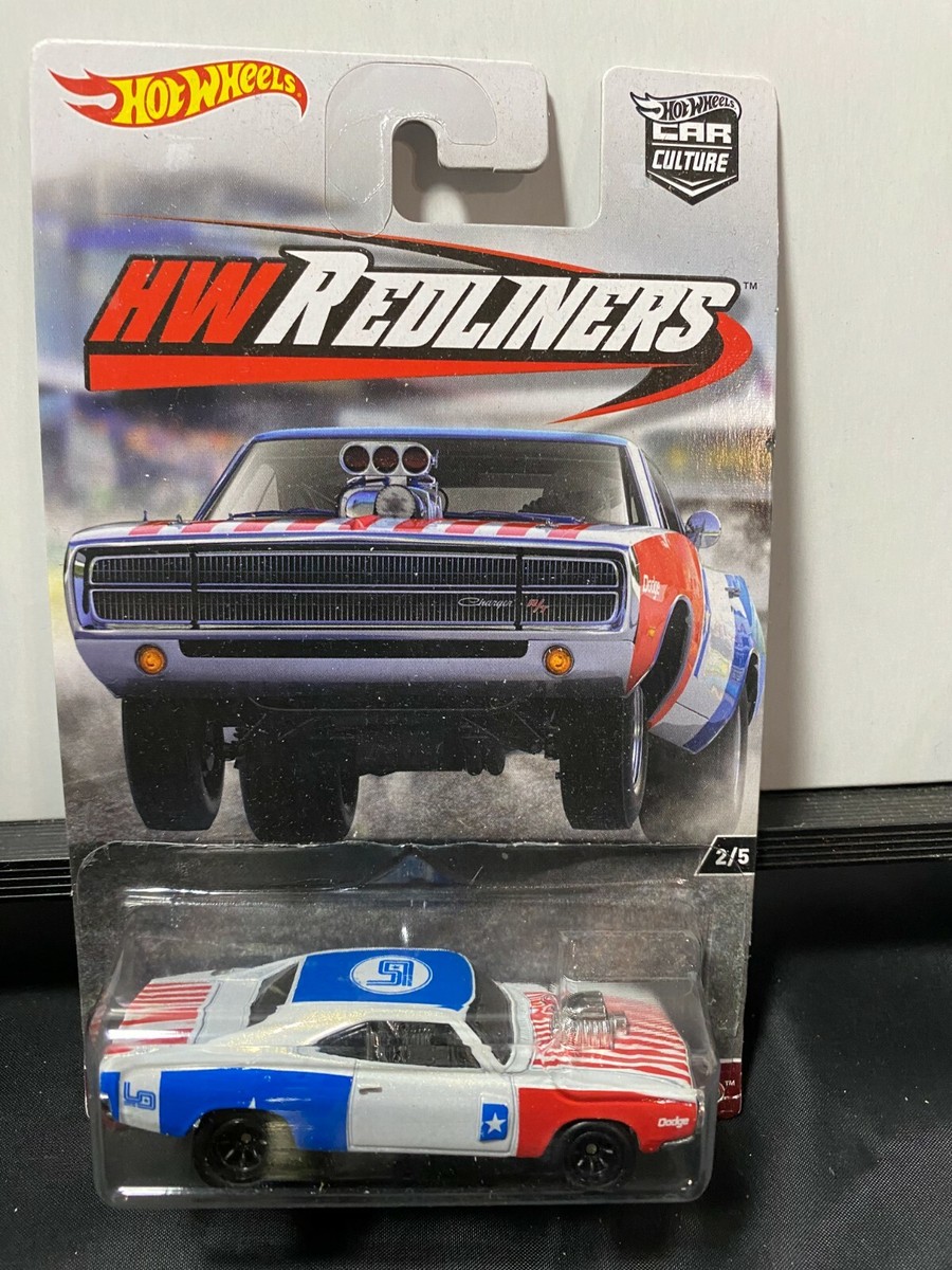1/64 HOT WHEELS HW REDLINERS REAL RIDERS 1970 DODGE CHARGER RED