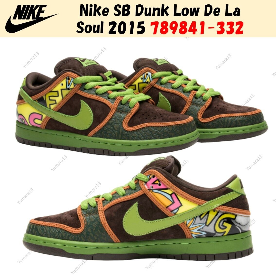 Nike SB Dunk Low De La Soul 2015 789841-332 Men's Size | eBay Nike SB Dunk Low De La Soul 2015 789841-332 Men's Size | eBay