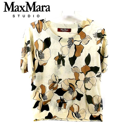 Max Mara Original Damen Shirt Frühling Shirt Elegant Floral Beige