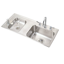 Elkay DRKAD371760LC 37-1/4" Drop In Double Basin Stainless Steel Kitchen Sink