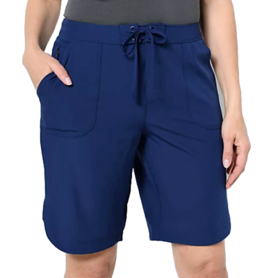 #ad #ad Zuda Women#x27;s Boardshort Quick Dry Plus Size 2X Navy Blue QVC A473538 Preowned $7.13
