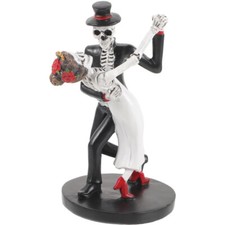 Halloween Bride Groom Skeleton Statue Dancing Pose Couple Figurine Skulls New