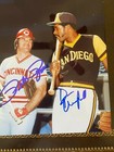 PETE ROSE CINCINNATI AND DAVE WINFIELD SAN DIEGO MLB SIGNED 8 X 10 COLOR PHOTO — photo 1