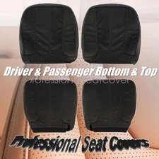 Driver & Passenger Seat Cover Cloth Dark Gray For 2002-2005 Dodge Ram 1500 2500