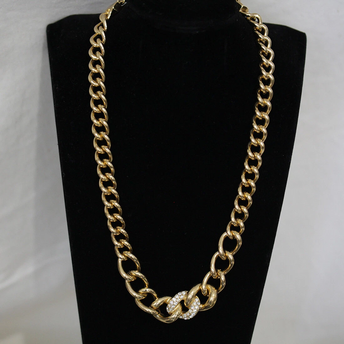 Collana Christian Dior Strass Oro 38 43cm Accessori Donna Autentico CD