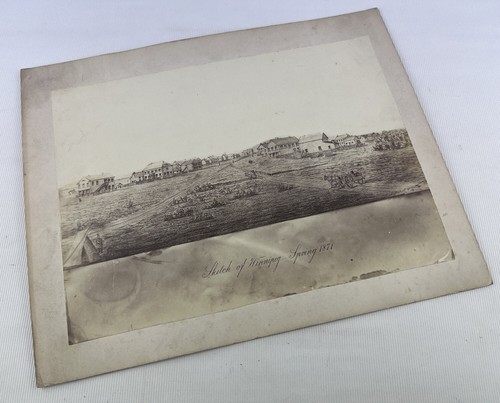 ANTIKES ALBUMEN DRUCK FOTO: SKIZZE VON WINNIPEG FRÜHLING 1871 ~ KANADA/NORDAMERIKA - Bild 4 von 4