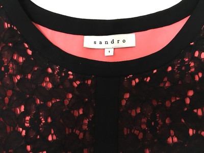 robe sandro rose dentelle