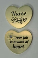 U1 Nurse your job is a work of HEART POCKET TOKEN gold