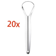 20 Pack Tongue Scraper Stainless Steel Metal Tongue Bad Breath Cleaners