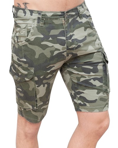 PANTALONCINI UOMO CARGO MILITARI SHORTS BERMUDA SLIM FIT CON TASCHE  LATERALI | eBay
