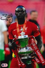 SADIO MANE SIGNED LIVERPOOL FC FA CUP WIN 12X8 PHOTO (ACG CERT AG18756)