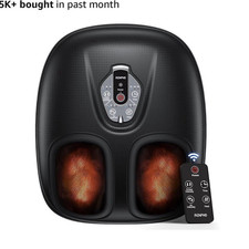 RENPHO Shiatsu Heated Kneading Foot Massager Machine, Corded, Black