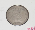 Silver 1886 Seated Liberty Dime XF Full "Liberty" , Post Civil War Era coin