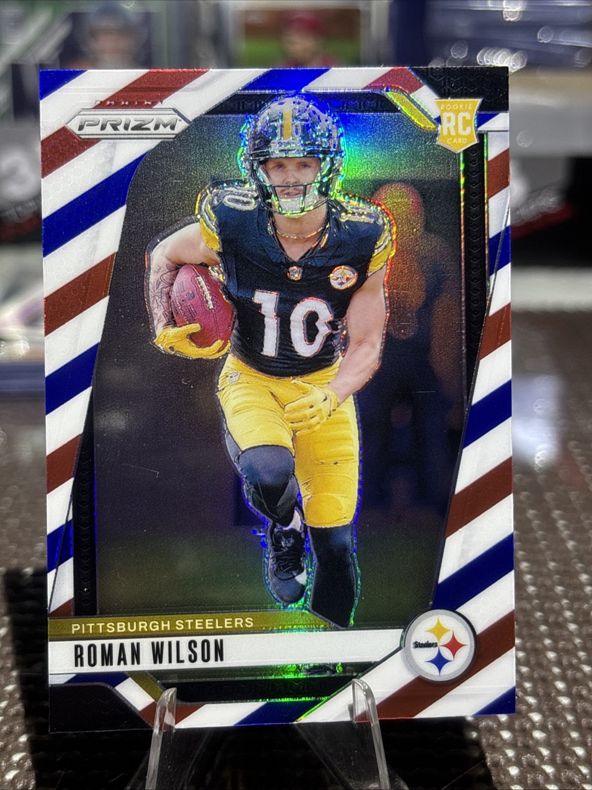 Roman Wilson Panini Prizm #384 Red/White/Blue