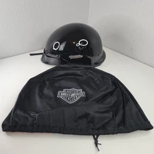 Harley-Davidson Hybrid Classic Cruiser DOT Half Helmet Small 55-56cm Bag Black