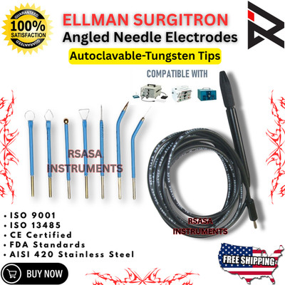 Ellman Surgitron Reusable Handpiece Pencil and Electrodes Set Tungsten Tips