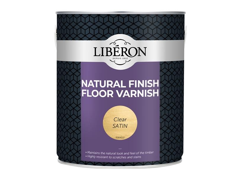 Liberon Natural Finish Floor Varnish Clear Satin 2.5L