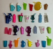 Barbie Doll Accessories - Kitchen / Dining Dishes - Cups  Glasses - Lot of 29