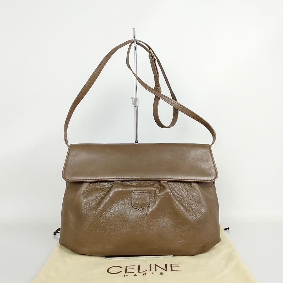 Celine Authentic Leather Brown Shoulder Bag G06091279