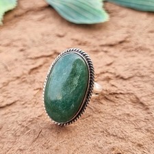 Handmade Green Aventurine Ring 925 Sterling Silver Handmade Gift Ring PG9342