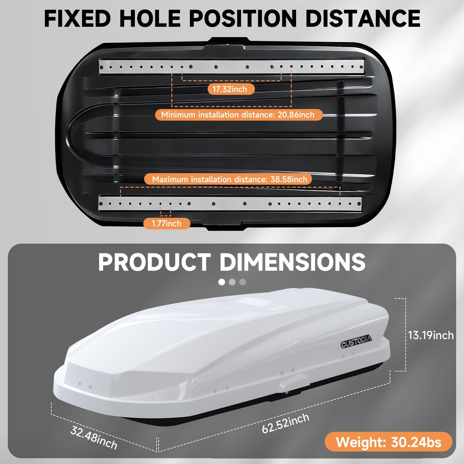 14 ft³ Heavy Duty ABS Vehicle Roof Top Storage Box Cargo Luggage Carrier 2 Locks