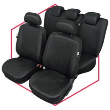 Autositzbezüge Schonbezüge Sitzbezug Set Auto Schwarz für Skoda Yeti (-13)