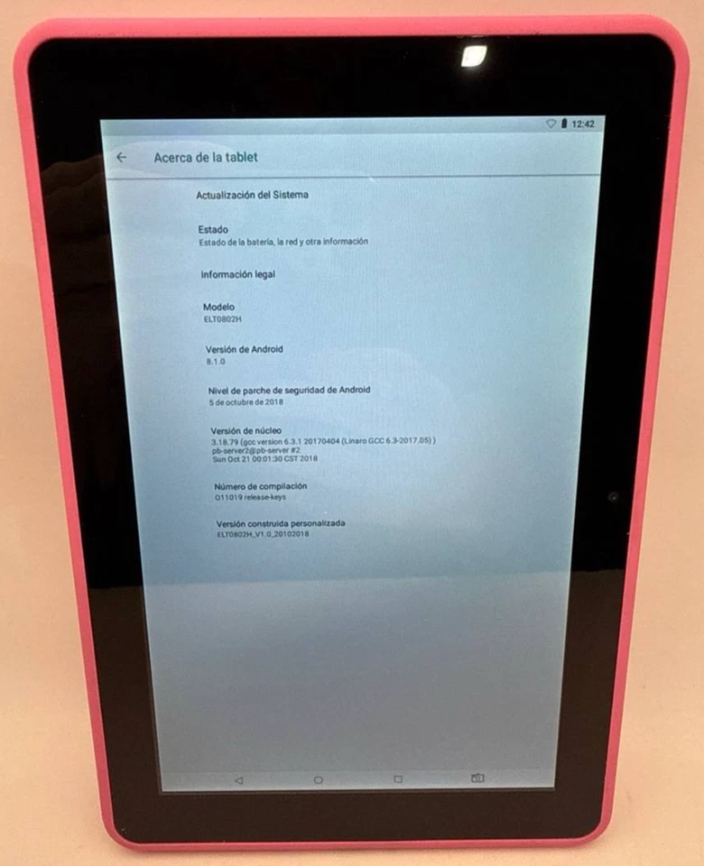 HighQ ELT0802H Android Tablet 8" HD Quad Core WiFi Bluetooth 16GB Camera Red - Image 4 of 4