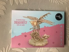NATUR - HOLZ - 3D-Puzzle  LIBELLE  , MIT LICH...