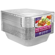 Disposable Half Size Aluminum Pans 9x13 - 25 Pack