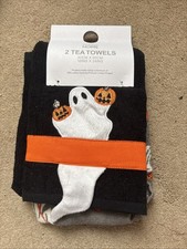 Primark Halloween Tea Towels Pack of 2 100% Cotton New with Tags