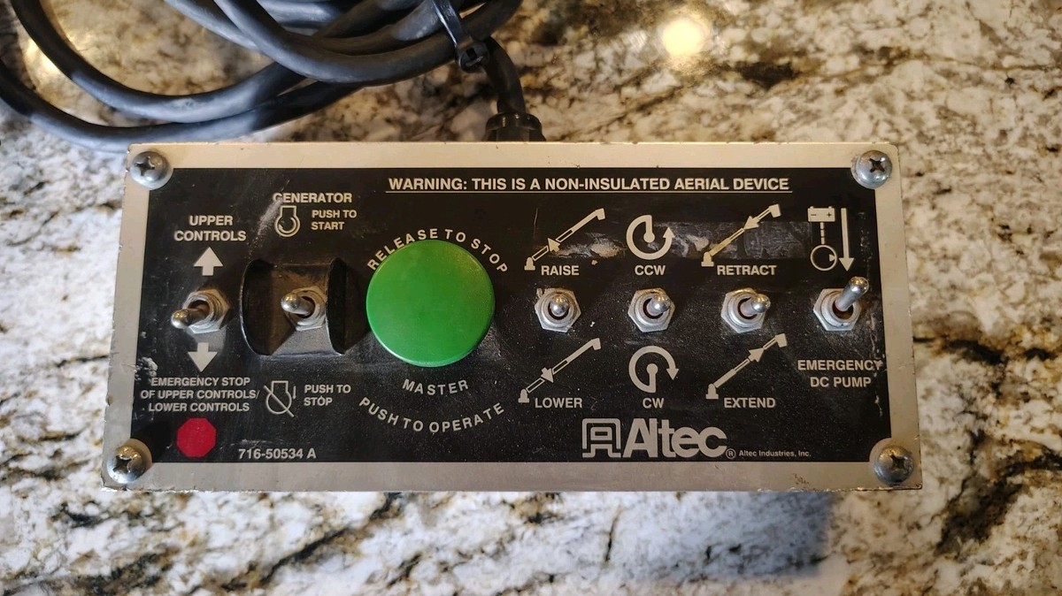 Altec At200 AT200A Bucket Truck Lower Control Panel Switches