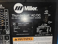 Miller Thunerbolt Welder Power Source Volts 460 Amps 23.7 