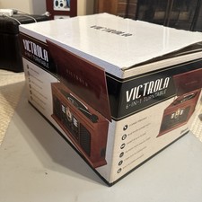 Victrola VTA-200B 6-in-1 Nostalgic Bluetooth Turntable - Mahogony NEW   