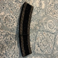 Vintage Christian Dior Ceintures Wide Beaded Beaded Designer Belt Small Medium