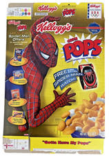 2004 Spider-Man Kelloggs Corn Pops Cereal Box