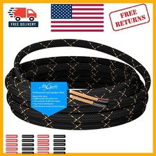 16/2 ofc Speaker Wire 25ft - Durable Nylon Braided Cable for High-Fidelity Audio