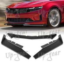 For 2016-2024 Chevrolet Camaro 1LE-Style Matt Black Front Bumper Spoiler Lip