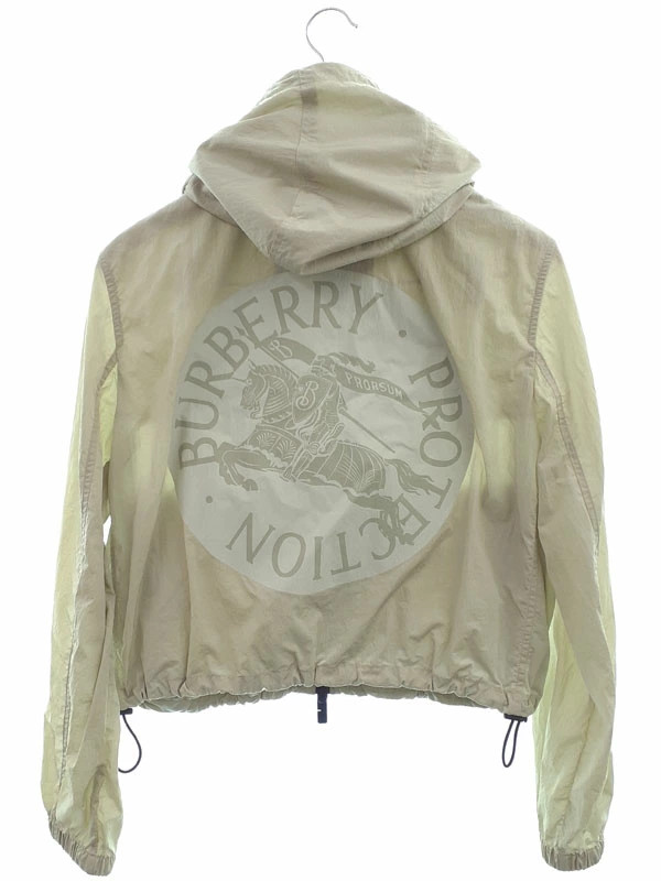 [BURBERRY] Burberry "Logo Nylon Zip Up Parka size M" 8106391 Women's 1 week warr